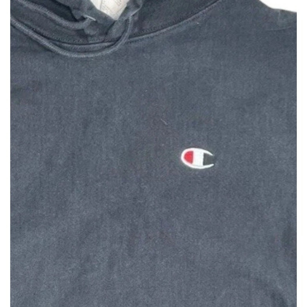 Champion Reverse Weave Hoodie Mens Black Sweatshirt Long Sleeve Active Medium